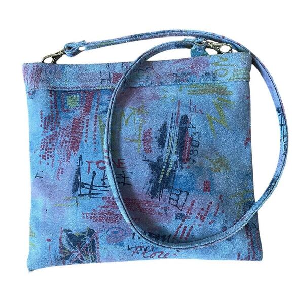 CoFi Genuine Leather Crossbody | Graffiti Print, Y2K Streetwear Detachable Strap - Picture 7 of 9